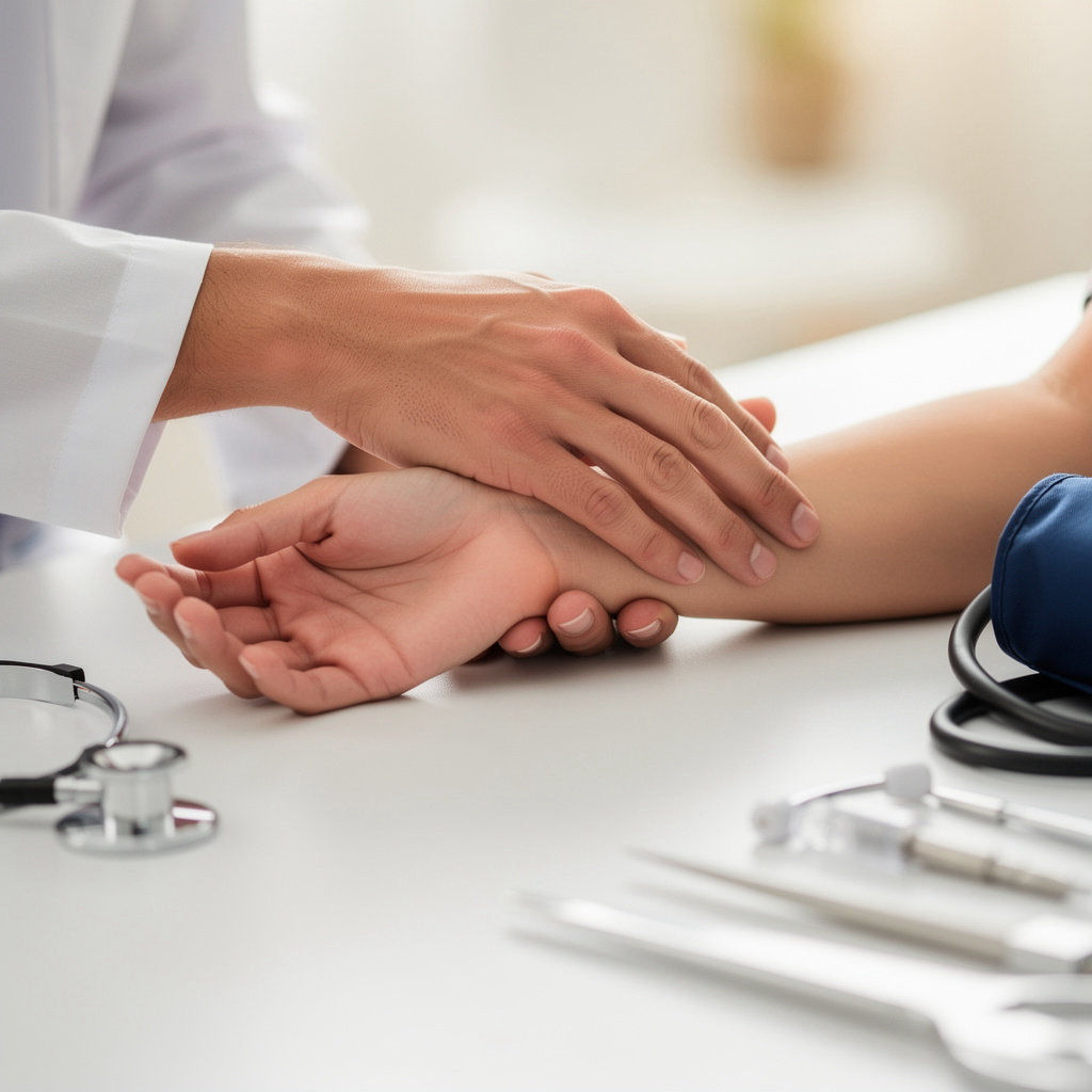 Dr. Neha Bahadur, MD San Diego physician discussing treatment with a patient in a compassionate, personalized consultation